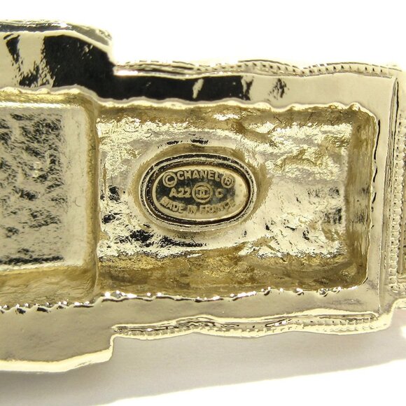 Auth CHANEL - Pink Gold Black Hardware Brooch - Picture 3 of 5